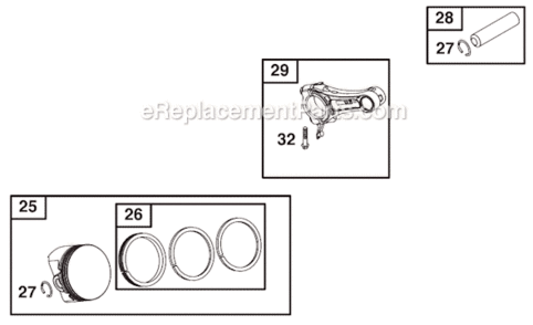 Page B Diagram and Parts List for 124435 8101 Briggs and Stratton Engine